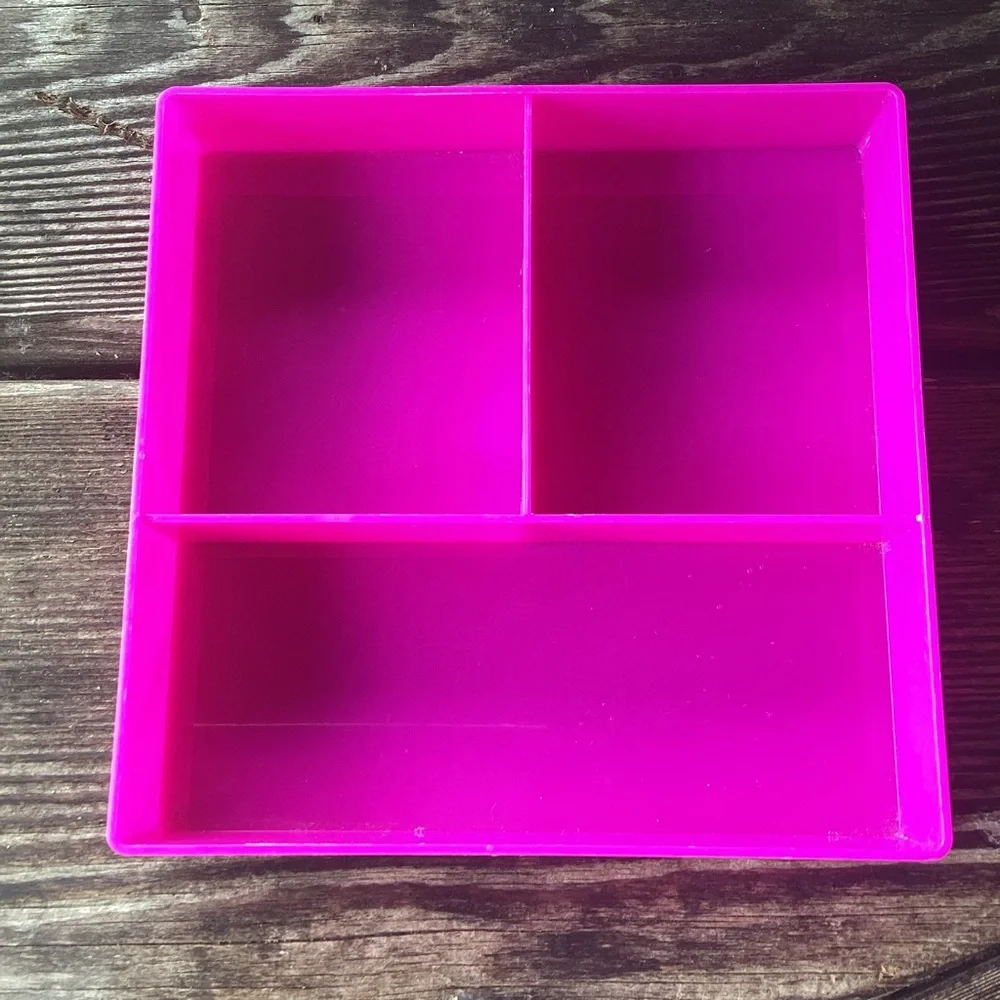 Jheri Redding Vintage Cosmetic Case in Teal, Pink and Purple